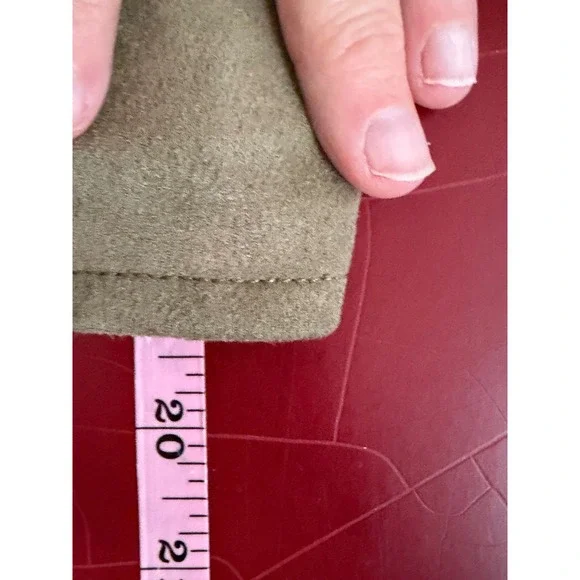 Western Faux Suede Fringe Jacket Cropped Brown Boho Festival Veveret M - Picture 8 of 8